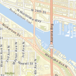 3401-3699 Aurora Avenue North Seattle WA Street Map