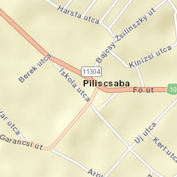 Piliscsaba Street Map