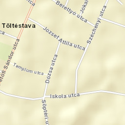 Töltéstava Street Map