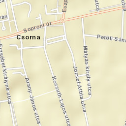 Csorna Street Map