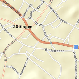 Güttingen Street Map