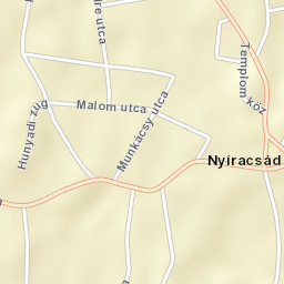 Nyíracsád Street Map