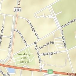Kapuvár Street Map