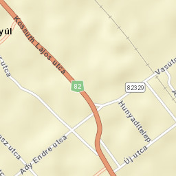 Nyúl Street Map