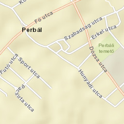 Perbál Street Map