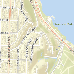Harbor Ave SW & California Way SW, Seattle Street Map