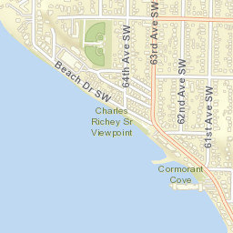 3625-3707 Beach Dr SW, Seattle, WA 98116 Street Map