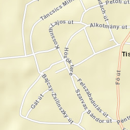 Tiszaszőlős Street Map