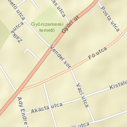 Győrszemere Street Map