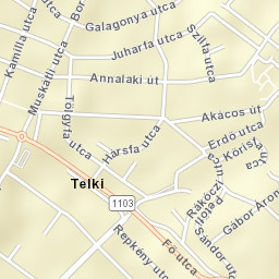 Telki Street Map