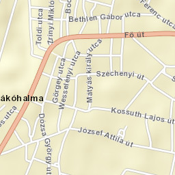 Jászjákóhalma Street Map