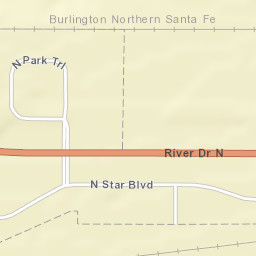 4200-5198 River Drive North, Great Falls, MT Street Map