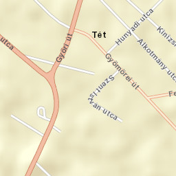 Téti Járás Street Map