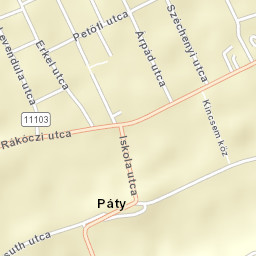 Páty Street Map