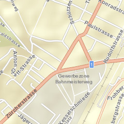 Stadt Winterthur (Kreis 1) / Neuwiesen Street Map