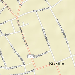 Kisköre Street Map