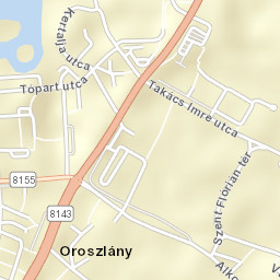Oroszlány Street Map