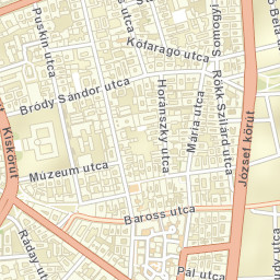 Budapest VIII. kerület Street Map