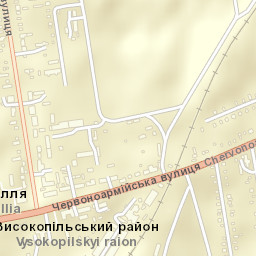 Vysokopillya Street Map