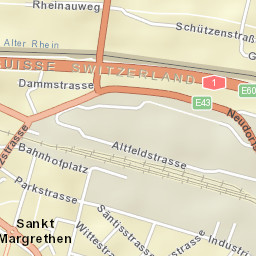 Sankt Margrethen Street Map