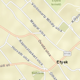 Etyek Street Map
