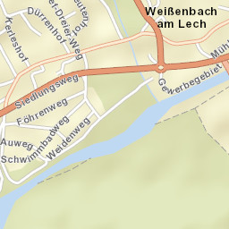 Weissenbach am Lech Street Map