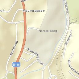 Politischer Bezirk Bruck-Mürzzuschlag Street Map