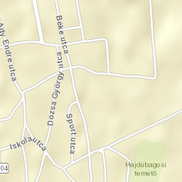 Hajdúbagos Street Map