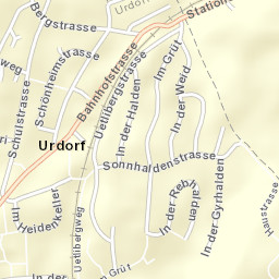 Urdorf / Moos Street Map
