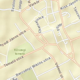 Kőszeg Street Map