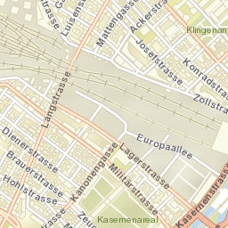 Zürich (Kreis 4) / Langstrasse Street Map