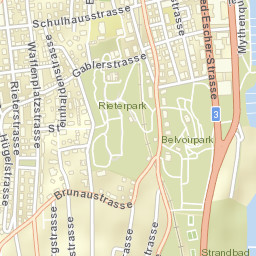 Zürich (Kreis 2) / Enge Street Map