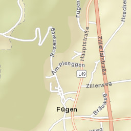Fügen Street Map