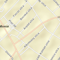 Monor Street Map