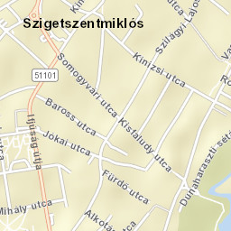 Szigetszentmiklós Street Map