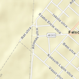 Felsőpakony Street Map
