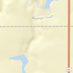 Theodore Roosevelt Expressway Grassy Butte ND Street Map