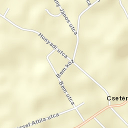 Csetény Street Map