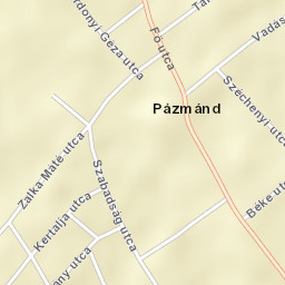 Pázmánd Street Map