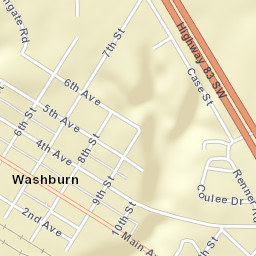 548-598 7th Street Washburn ND Street Map