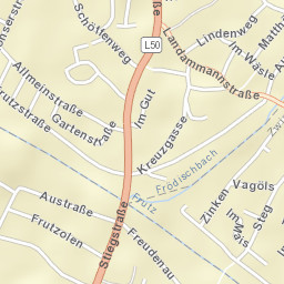 Batschuns Street Map