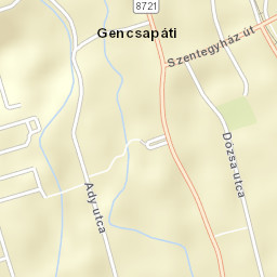 Gencsapáti Street Map