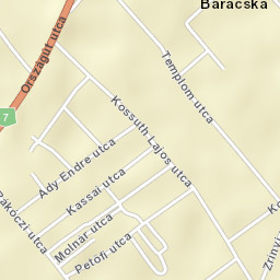 Baracska Street Map