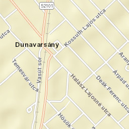 Dunavarsány Street Map