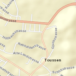 Obfelden / Toussen Street Map