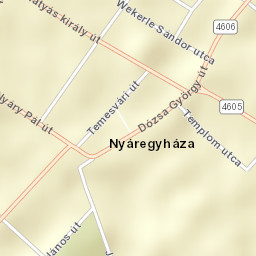 Nyáregyháza Street Map