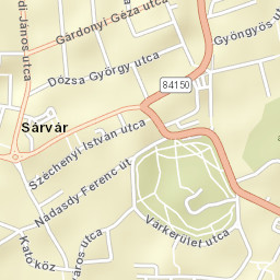 Sárvár Street Map