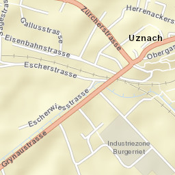 Uznach Street Map