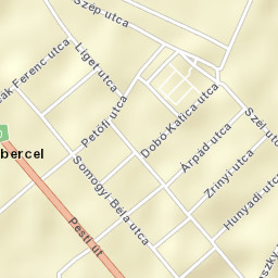 Ceglédbercel Street Map