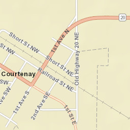 100-148 1st Street East, Courtenay, ND Street Map